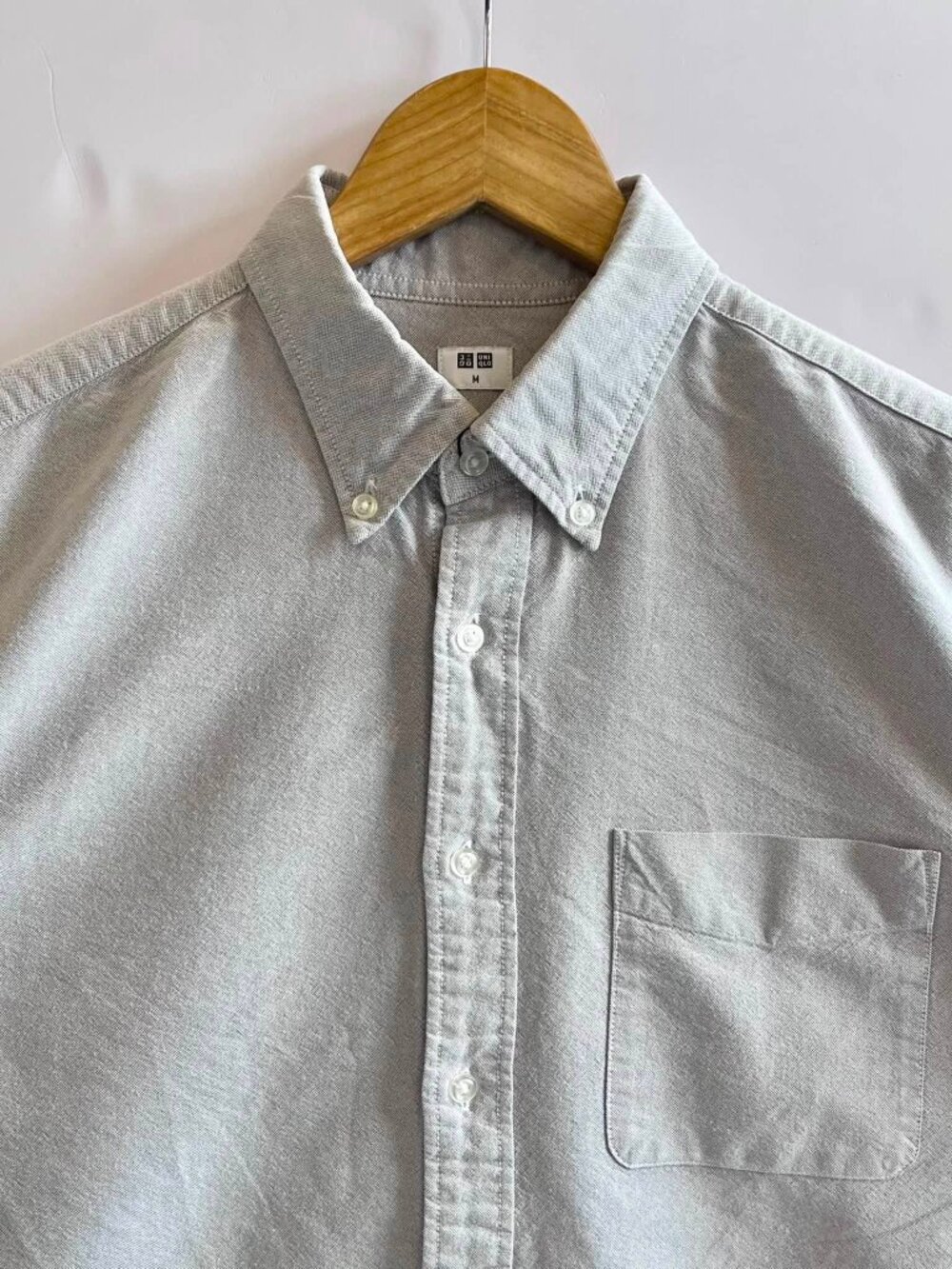 Off-White Cotton Oxford Button-Down Shirt - Picture 3 of 4
